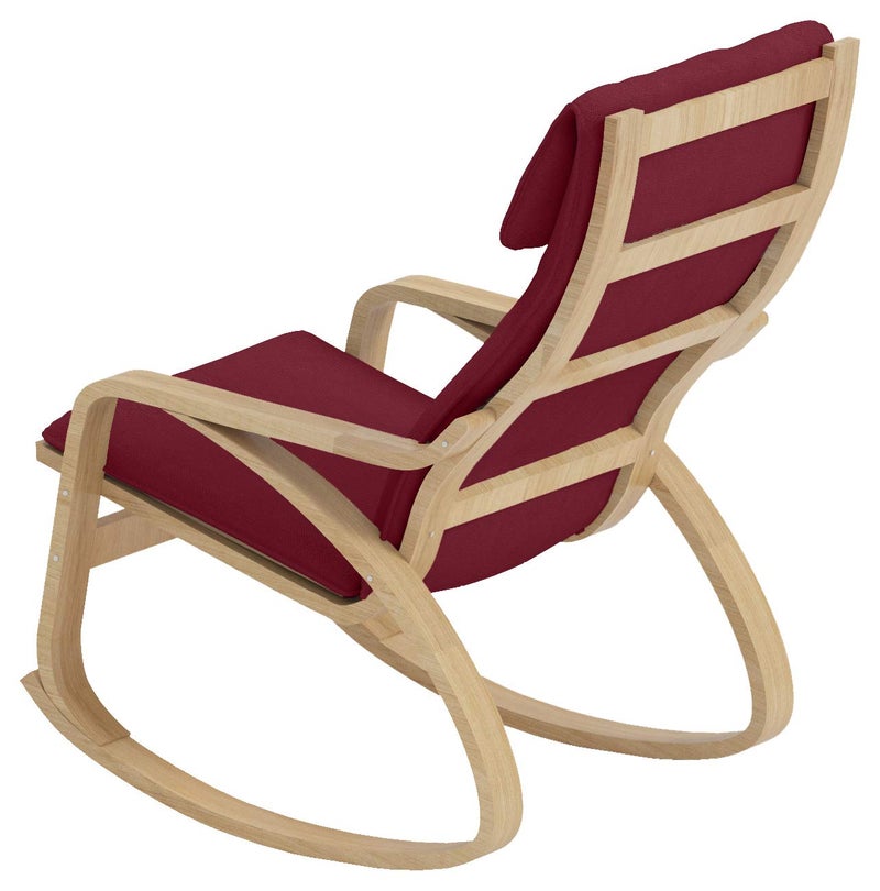 Custom Slipcover Replacement The Cotton Poang Chair Cover Replacement is Custom Made Compatible for IKEA Poang Armchair Slipcover Only. (Red) - Image 5